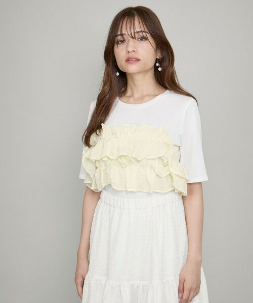 QUEENS COURT / クイーンズコート カットソー | ギャザーフリルTシャツ≪手洗い可能≫ | 詳細6