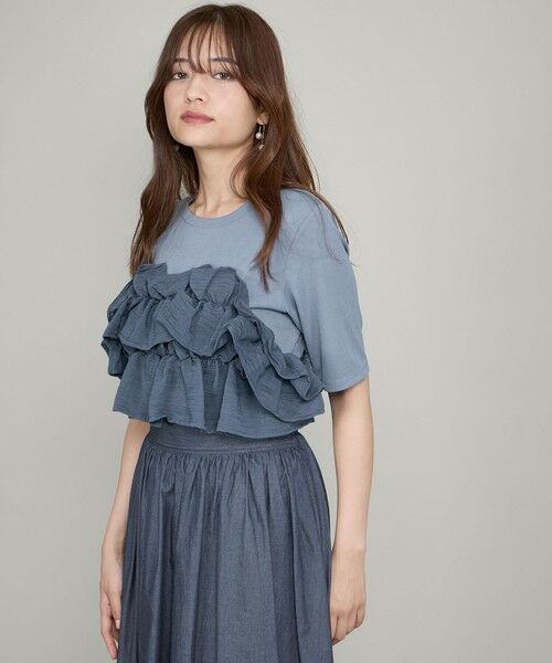QUEENS COURT / クイーンズコート カットソー | ギャザーフリルTシャツ≪手洗い可能≫ | 詳細15