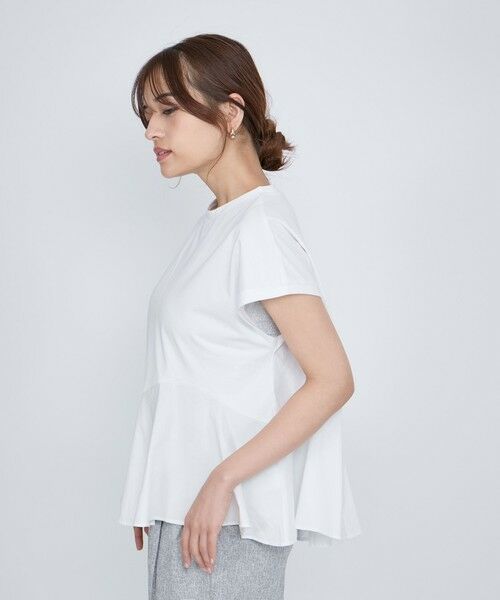 QUEENS COURT / クイーンズコート カットソー | ペプラムフレンチスリーブプルオーバー≪手洗い可能≫ | 詳細1