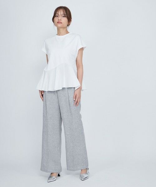 QUEENS COURT / クイーンズコート カットソー | ペプラムフレンチスリーブプルオーバー≪手洗い可能≫ | 詳細2