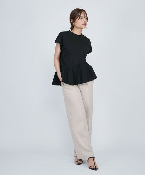 QUEENS COURT / クイーンズコート カットソー | ペプラムフレンチスリーブプルオーバー≪手洗い可能≫ | 詳細6