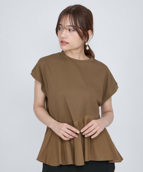 QUEENS COURT / クイーンズコート カットソー | ペプラムフレンチスリーブプルオーバー≪手洗い可能≫ | 詳細14