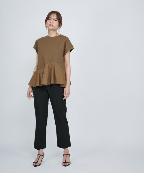 QUEENS COURT / クイーンズコート カットソー | ペプラムフレンチスリーブプルオーバー≪手洗い可能≫ | 詳細15