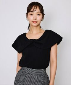 QUEENS COURT / クイーンズコート カットソー | カットジョーゼットケーププルオーバー≪洗濯機で洗える≫