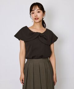 QUEENS COURT / クイーンズコート カットソー | カットジョーゼットケーププルオーバー≪洗濯機で洗える≫