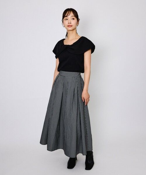 QUEENS COURT / クイーンズコート カットソー | カットジョーゼットケーププルオーバー≪洗濯機で洗える≫ | 詳細1