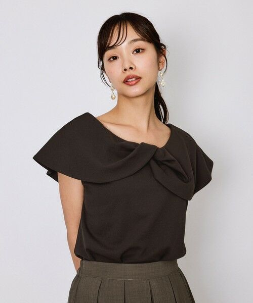 QUEENS COURT / クイーンズコート カットソー | カットジョーゼットケーププルオーバー≪洗濯機で洗える≫ | 詳細3