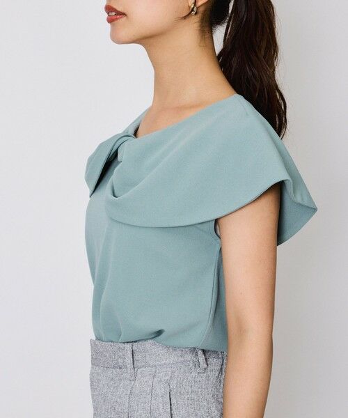 QUEENS COURT / クイーンズコート カットソー | カットジョーゼットケーププルオーバー≪洗濯機で洗える≫ | 詳細7