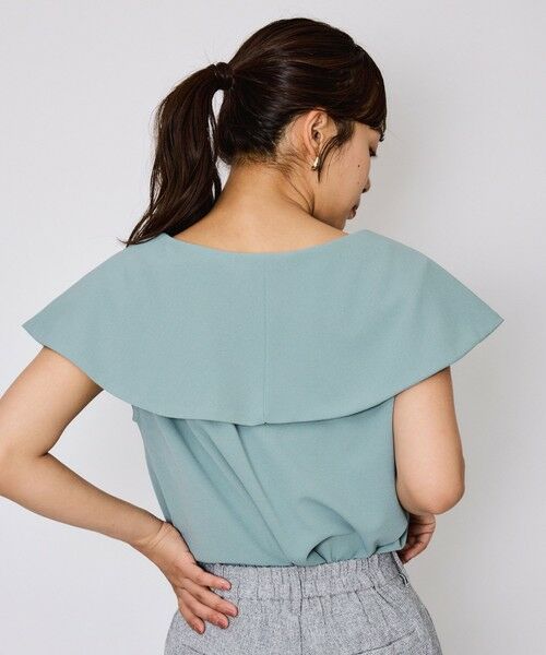 QUEENS COURT / クイーンズコート カットソー | カットジョーゼットケーププルオーバー≪洗濯機で洗える≫ | 詳細8