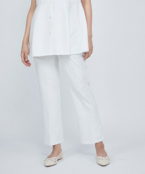 QUEENS COURT / クイーンズコート その他パンツ | センタープレスストレートパンツ≪セットアップ対応/手洗い可能≫ | 詳細1