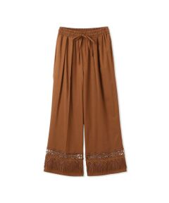 QUEENS COURT / クイーンズコート その他パンツ | レーヨン麻レースアレンジイージーパンツ≪洗濯機で洗える≫