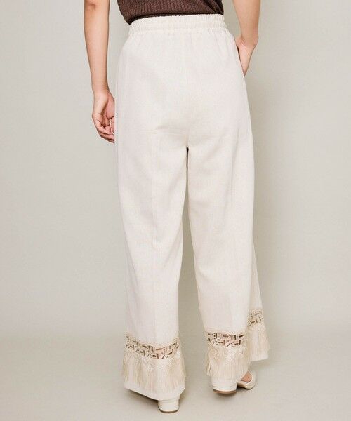 QUEENS COURT / クイーンズコート その他パンツ | レーヨン麻レースアレンジイージーパンツ≪洗濯機で洗える≫ | 詳細6
