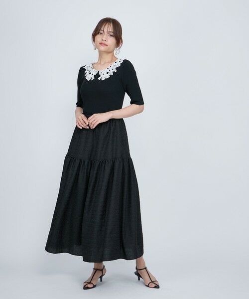 QUEENS COURT / クイーンズコート ミニ・ひざ丈スカート | ポコポコティアードスカート≪手洗い可能≫ | 詳細12