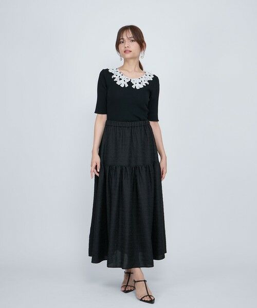 QUEENS COURT / クイーンズコート ミニ・ひざ丈スカート | ポコポコティアードスカート≪手洗い可能≫ | 詳細11