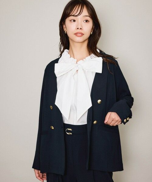 QUEENS COURT / クイーンズコート シャツ・ブラウス | ボウタイリボンフレアスリーブブラウス≪洗濯機で洗える≫ | 詳細5