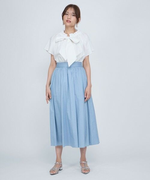 QUEENS COURT / クイーンズコート シャツ・ブラウス | ボウタイリボンフレアスリーブブラウス≪洗濯機で洗える≫ | 詳細2