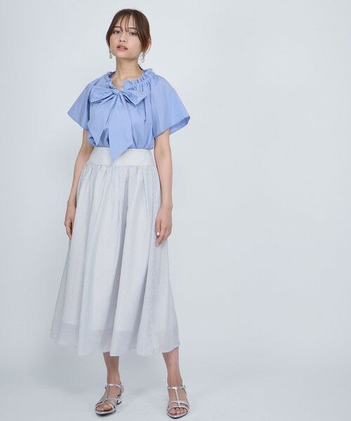 QUEENS COURT / クイーンズコート シャツ・ブラウス | ボウタイリボンフレアスリーブブラウス≪洗濯機で洗える≫ | 詳細9