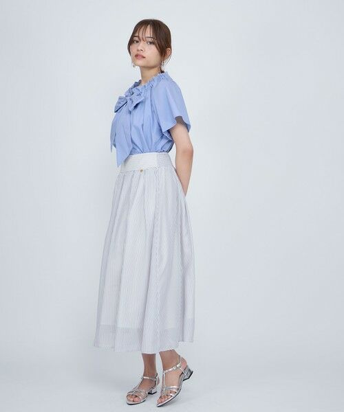 QUEENS COURT / クイーンズコート シャツ・ブラウス | ボウタイリボンフレアスリーブブラウス≪洗濯機で洗える≫ | 詳細10