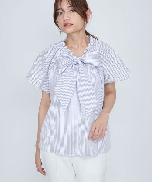 QUEENS COURT / クイーンズコート シャツ・ブラウス | ボウタイリボンフレアスリーブブラウス≪洗濯機で洗える≫ | 詳細18