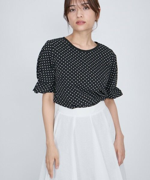 QUEENS COURT / クイーンズコート シャツ・ブラウス | シアサッカーモノトーンドットブラウス≪手洗い可能≫ | 詳細11