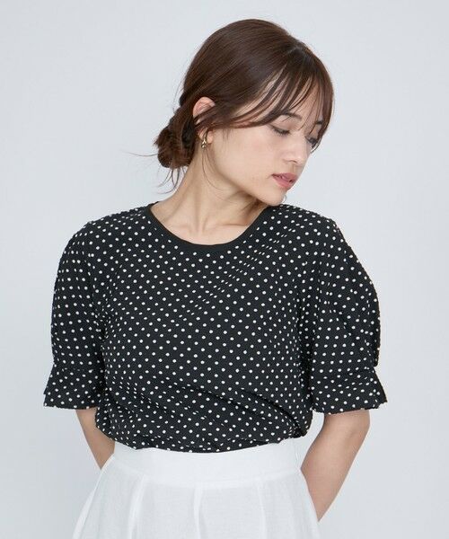 QUEENS COURT / クイーンズコート シャツ・ブラウス | シアサッカーモノトーンドットブラウス≪手洗い可能≫ | 詳細8