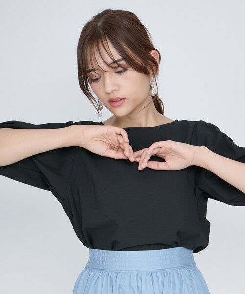 QUEENS COURT / クイーンズコート シャツ・ブラウス | サッカーパールボタンタックブラウス≪手洗い可能≫ | 詳細5