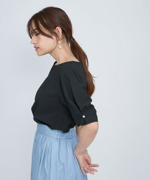 QUEENS COURT / クイーンズコート シャツ・ブラウス | サッカーパールボタンタックブラウス≪手洗い可能≫ | 詳細6