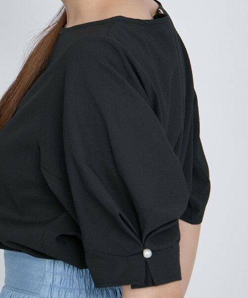 QUEENS COURT / クイーンズコート シャツ・ブラウス | サッカーパールボタンタックブラウス≪手洗い可能≫ | 詳細7