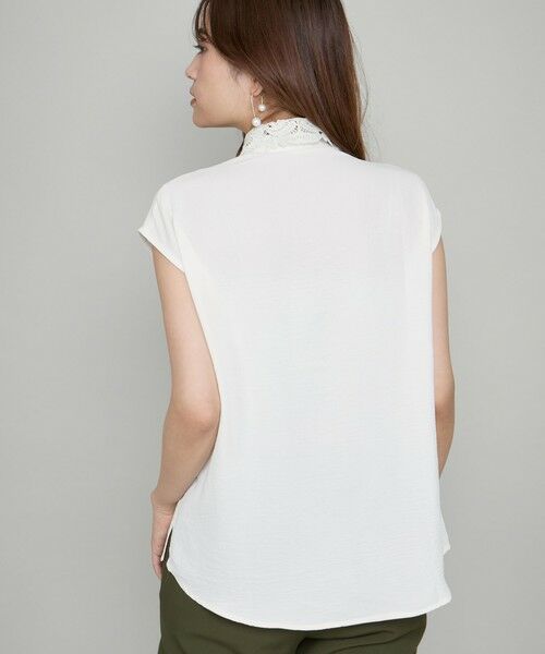QUEENS COURT / クイーンズコート シャツ・ブラウス | レースカラーフレンチスリーブブラウス≪洗濯機で洗える≫ | 詳細3