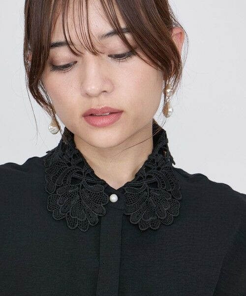 QUEENS COURT / クイーンズコート シャツ・ブラウス | レースカラーフレンチスリーブブラウス≪洗濯機で洗える≫ | 詳細8