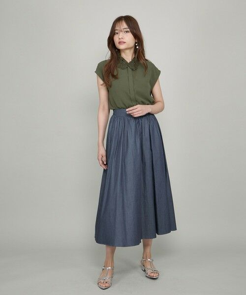 QUEENS COURT / クイーンズコート シャツ・ブラウス | レースカラーフレンチスリーブブラウス≪洗濯機で洗える≫ | 詳細14