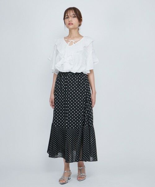 QUEENS COURT / クイーンズコート シャツ・ブラウス | シアーシャーリングラッフルブラウス≪洗濯機で洗える≫ | 詳細4