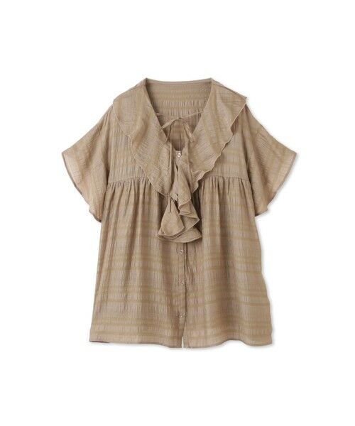 QUEENS COURT / クイーンズコート シャツ・ブラウス | シアーシャーリングラッフルブラウス≪洗濯機で洗える≫ | 詳細12