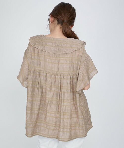 QUEENS COURT / クイーンズコート シャツ・ブラウス | シアーシャーリングラッフルブラウス≪洗濯機で洗える≫ | 詳細8
