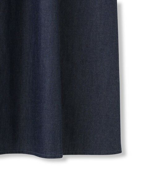 QUEENS COURT / クイーンズコート ロング・マキシ丈ワンピース | ダンガリーデニムウエストギャザーワンピース≪手洗い可能≫ | 詳細8