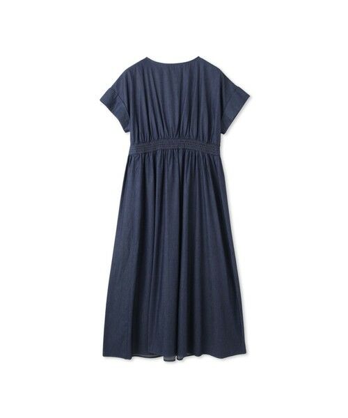 QUEENS COURT / クイーンズコート ロング・マキシ丈ワンピース | ダンガリーデニムウエストギャザーワンピース≪手洗い可能≫ | 詳細4