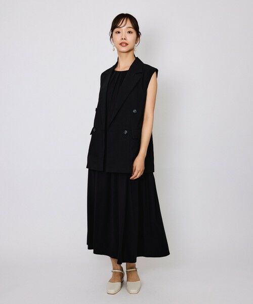 QUEENS COURT / クイーンズコート ロング・マキシ丈ワンピース | コンフォールポンチタックプリーツワンピース≪洗濯機で洗える≫ | 詳細1