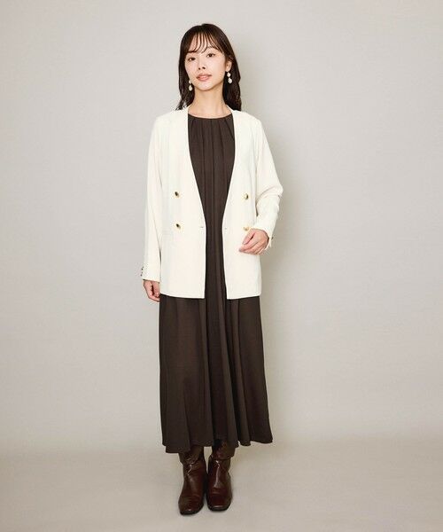 QUEENS COURT / クイーンズコート ロング・マキシ丈ワンピース | コンフォールポンチタックプリーツワンピース≪洗濯機で洗える≫ | 詳細8