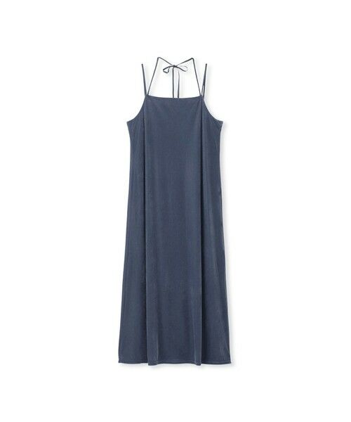 QUEENS COURT / クイーンズコート ロング・マキシ丈ワンピース | シアーベロアダブルストラップキャミドレス≪手洗い可能≫ | 詳細9