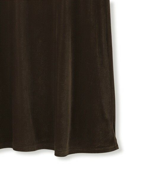 QUEENS COURT / クイーンズコート ロング・マキシ丈ワンピース | シアーベロアダブルストラップキャミドレス≪手洗い可能≫ | 詳細16