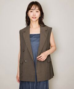 QUEENS COURT / クイーンズコート ダウンジャケット・ベスト | ハイツイストクロスジレベスト≪手洗い可能≫