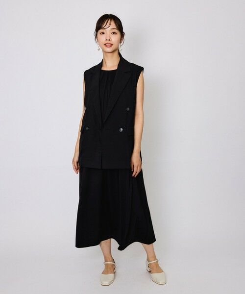 QUEENS COURT / クイーンズコート ダウンジャケット・ベスト | ハイツイストクロスジレベスト≪手洗い可能≫ | 詳細2