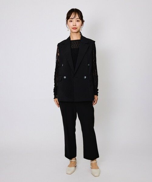 QUEENS COURT / クイーンズコート ダウンジャケット・ベスト | ハイツイストクロスジレベスト≪手洗い可能≫ | 詳細4