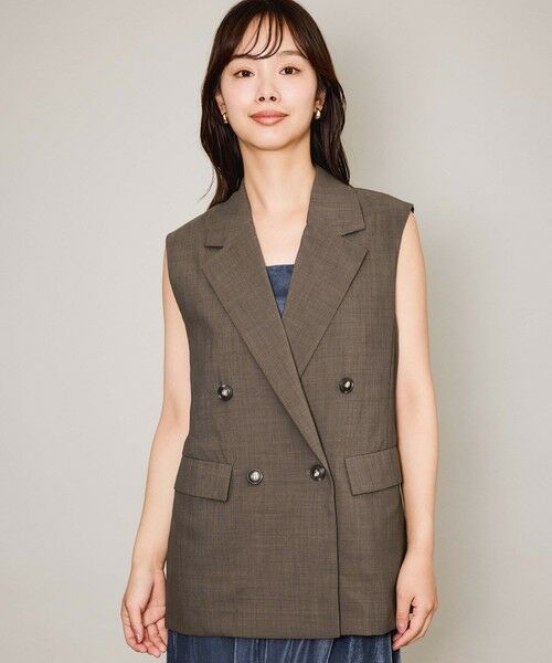 QUEENS COURT / クイーンズコート ダウンジャケット・ベスト | ハイツイストクロスジレベスト≪手洗い可能≫ | 詳細8