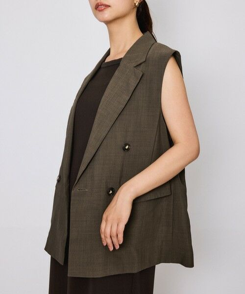 QUEENS COURT / クイーンズコート ダウンジャケット・ベスト | ハイツイストクロスジレベスト≪手洗い可能≫ | 詳細11