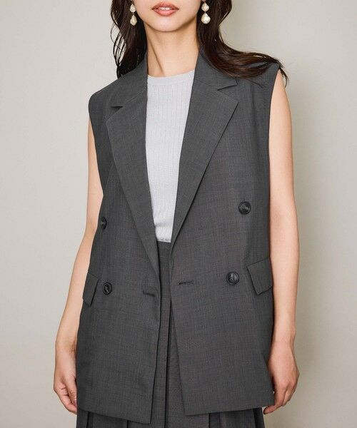 QUEENS COURT / クイーンズコート ダウンジャケット・ベスト | ハイツイストクロスジレベスト≪手洗い可能≫ | 詳細14