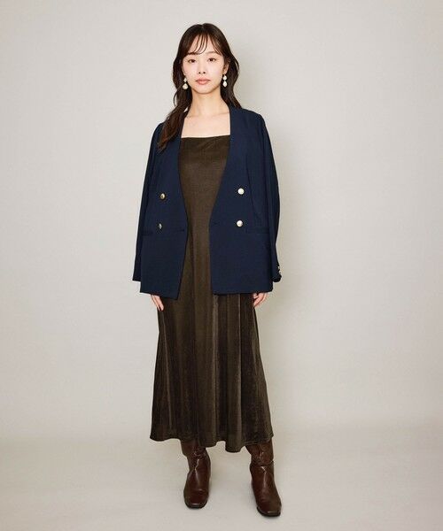 QUEENS COURT / クイーンズコート テーラードジャケット | マルチメリットノーカラーライトジャケット≪セットアップ対応/洗濯機で洗える≫ | 詳細5