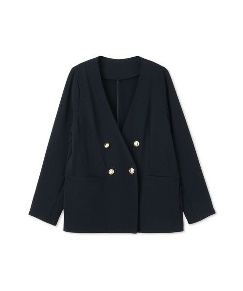 QUEENS COURT / クイーンズコート テーラードジャケット | マルチメリットノーカラーライトジャケット≪セットアップ対応/洗濯機で洗える≫ | 詳細10