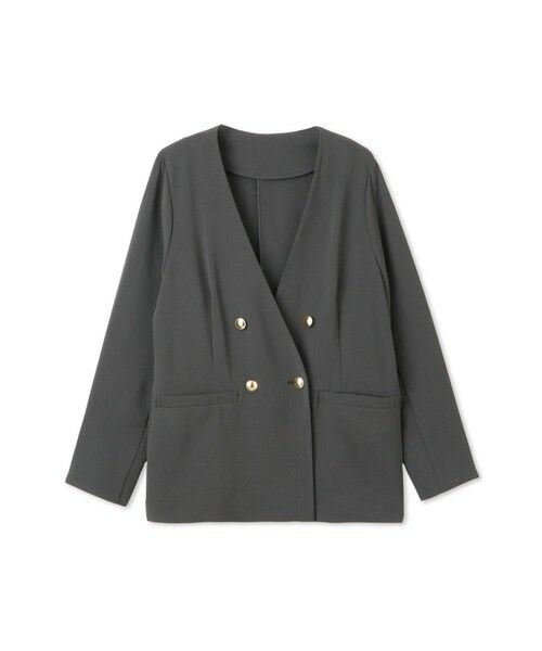 QUEENS COURT / クイーンズコート テーラードジャケット | マルチメリットノーカラーライトジャケット≪セットアップ対応/洗濯機で洗える≫ | 詳細23