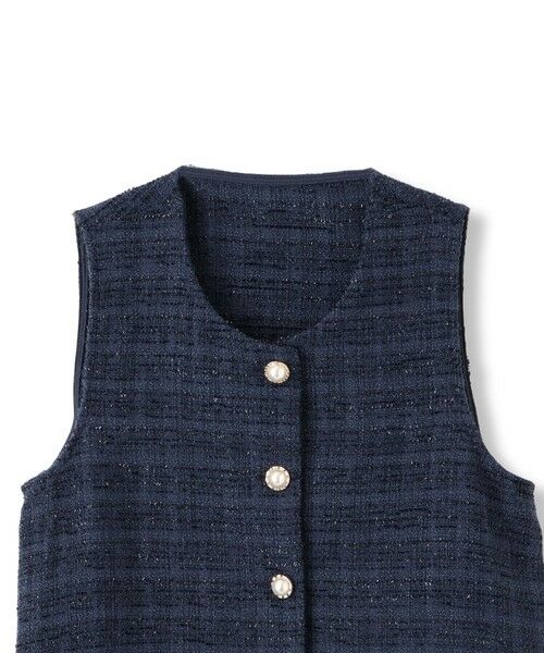 QUEENS COURT / クイーンズコート ダウンジャケット・ベスト | ライトツィードフリルヘムベスト≪洗濯機で洗える≫ | 詳細18
